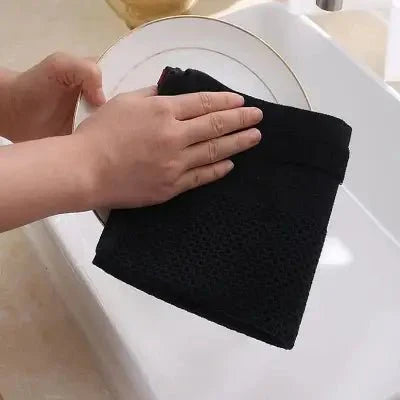 Torchons de Cuisine - CottonTowelsSoft™ - Noir - VertLaVie