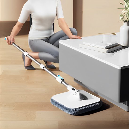 Avec le manche télescopique de ma Serpillere le ménage s'adapte à ma taille