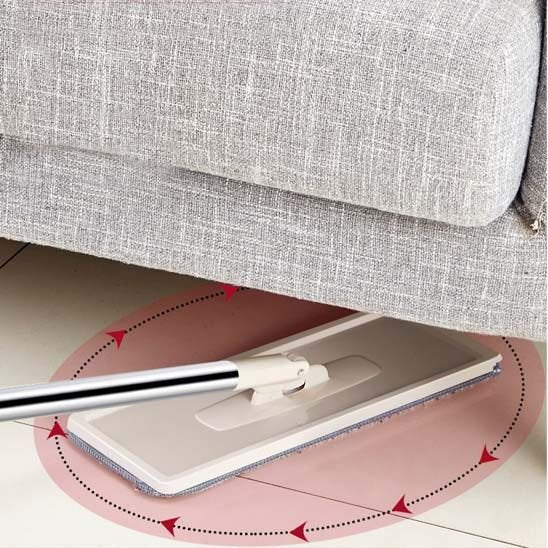 Avec ma Serpillere je nettoie sans douleur sous le lit et derrière la commode 