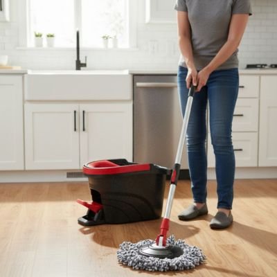 Notre Seau et serpillère est compatible avec tous types de sols