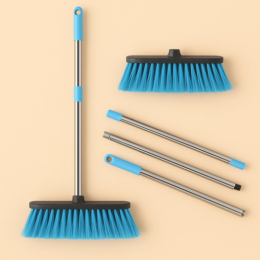 Balai et son manche à tige réglable 