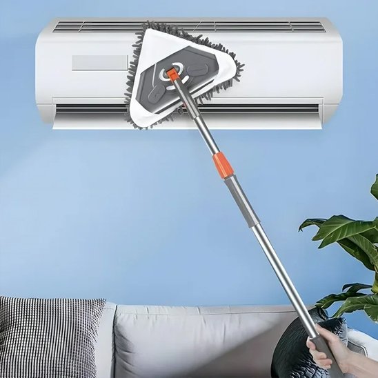 Le Balai serpillère et son manche télescopique Jusqu'à 216 cm