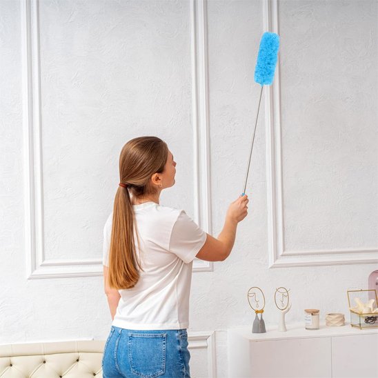 Mon plumeau pour poussière  permet d'atteindre des zones en hauteur