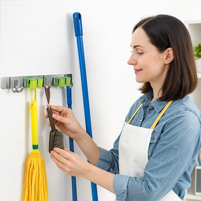 Notre porte balai mural a une résistance à toute épreuve