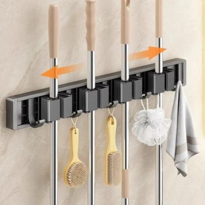 Notre porte balai mural possède un design discret