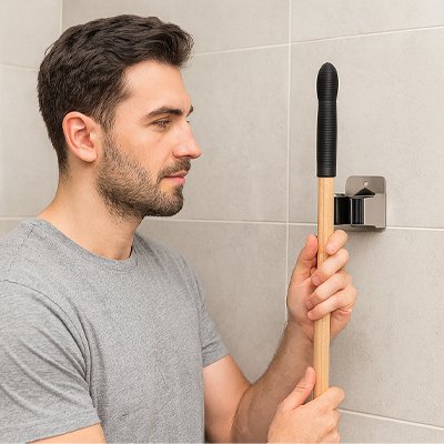 Notre porte balai mural surpasse les solutions traditionnelles