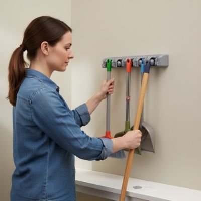 Porte balai mural la solution pour un rangement ordonné