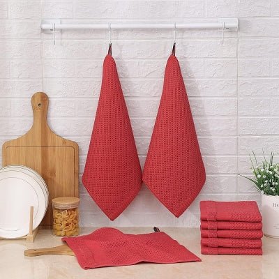 Torchons de Cuisine - CottonTowelsSoft™ - Rouge - VertLaVie